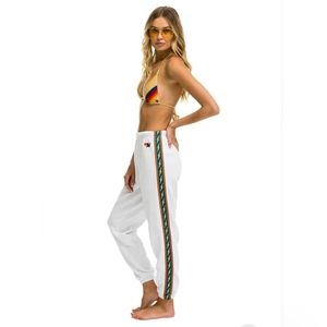 NWT BOLT STRIPE SWEATPANTS - WHITE MEDIUM